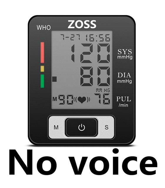 English or Russian Voice Cuff Wrist Sphygmomanometer Blood Presure Meter - Detox Store