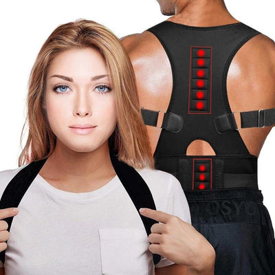 Posture Corrector Magnetic Therapy Brace Shoulder Back Support Belt for Men Women - Detox Store