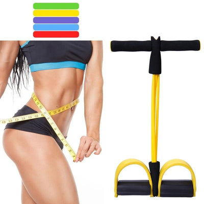 4 Tube Strong Fitness Resistance Bands Latex Pedal Exerciser - Detox Store