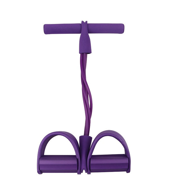 4 Tube Strong Fitness Resistance Bands Latex Pedal Exerciser - Detox Store