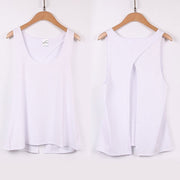 Women Yoga Vest T-shirt Hollow Back Sports Fitness Tank Top - Detox Store