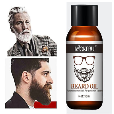 1pc 30ml Mokeru 100% Natural Organic Beard Growth Oil For Men - Detox Store
